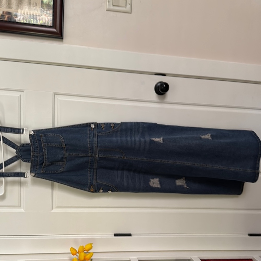 Women’s blue jean overall jumper